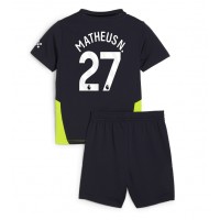 Maglia Calcio Manchester City Matheus Nunes #27 Seconda Divisa Bambino 2024-25 Manica Corta (+ pantaloncini)